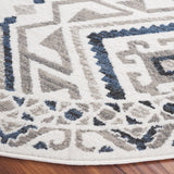 Safavieh Pyramid 6'-7" x 6'-7" Rug in Ivory / Grey Navy