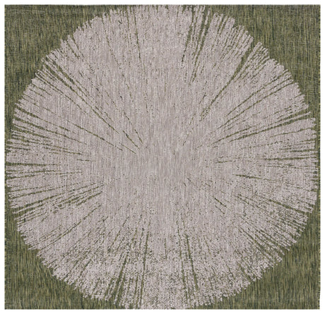 Safavieh Courtyard 6'-7" x 6'-7" Rug in Beige / Dark Green