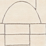 Chandra Maggie MAG-57300 Ivory / Brown rug, close-up detail