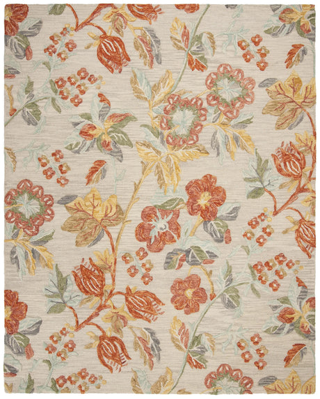 Safavieh Blossom 10'-0" x 14'-0" Rug in Grey / Red