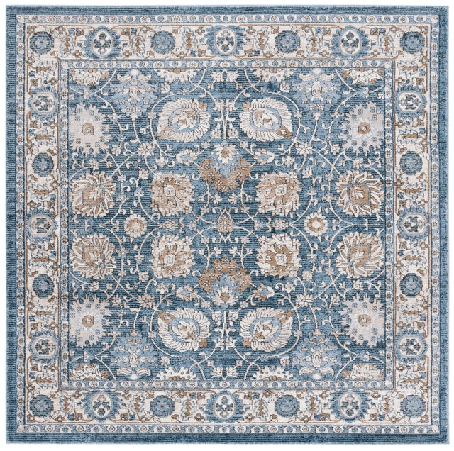 Safavieh Rosewood 6'-7" x 6'-7" Rug in Ivory / Blue