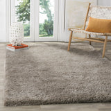 Safavieh Sheep Shag 4'-0" x 6'-0" Rug in Silver