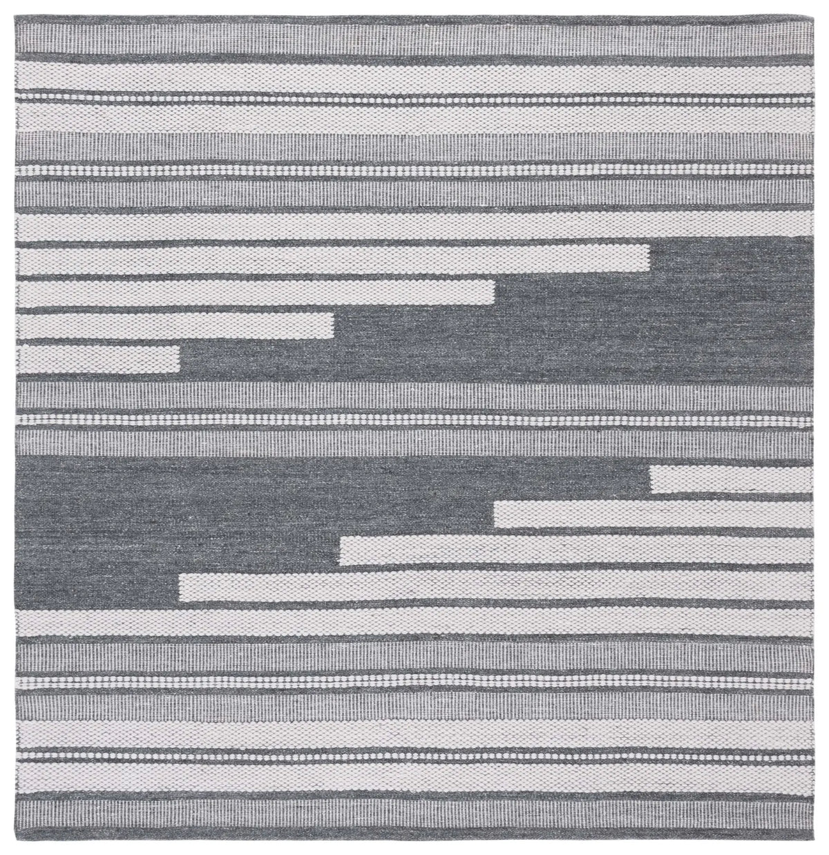Safavieh Kilim 6'-0" x 6'-0" Rug in Ivory / Dark Grey