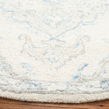 Safavieh Micro-Loop 5'-0" x 5'-0" Rug in Ivory / Blue