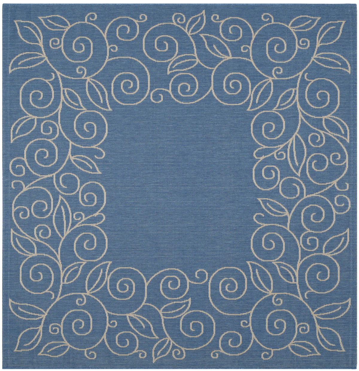 Safavieh Courtyard 6'-7" x 6'-7" Rug in Blue / Beige