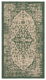 Safavieh Courtyard 2'-0" x 3'-7" Rug in Beige / Dark Green