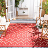 Safavieh Courtyard 10'-0" x 14'-0" Rug in Red / Bone