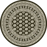 Dynamic Rugs Ancient Garden 57102 Charcoal / Silver Rugs - Round