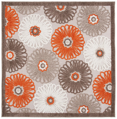 Safavieh Cabana 6'-7" x 6'-7" Rug in Beige / Orange