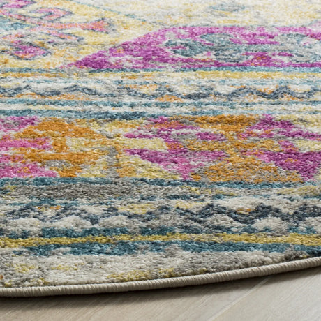 Safavieh Madison 6'-7" x 6'-7" Rug in Blue / Fuchsia