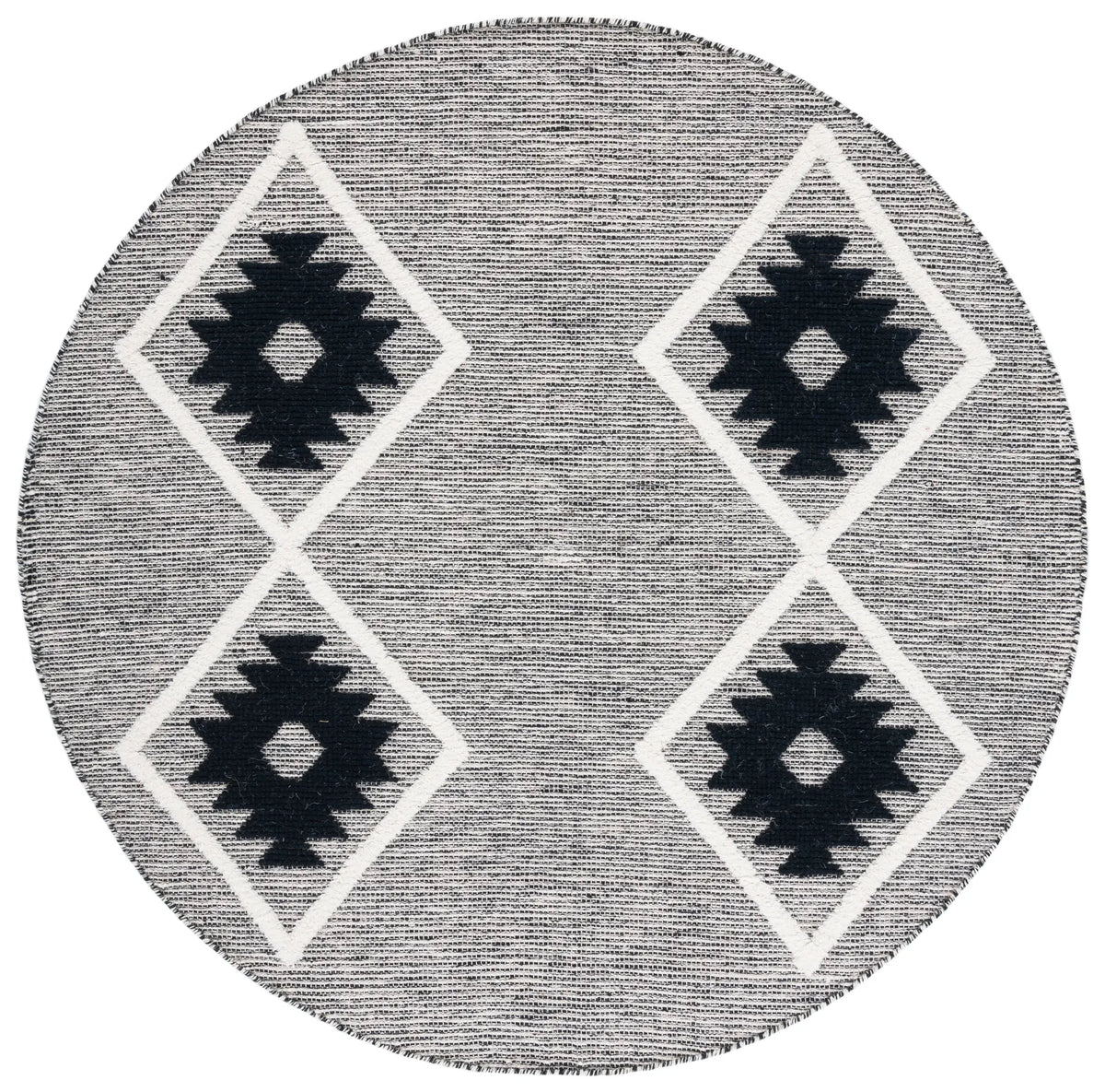 Safavieh Vermont 6'-0" x 6'-0" Rug in Black / Ivory