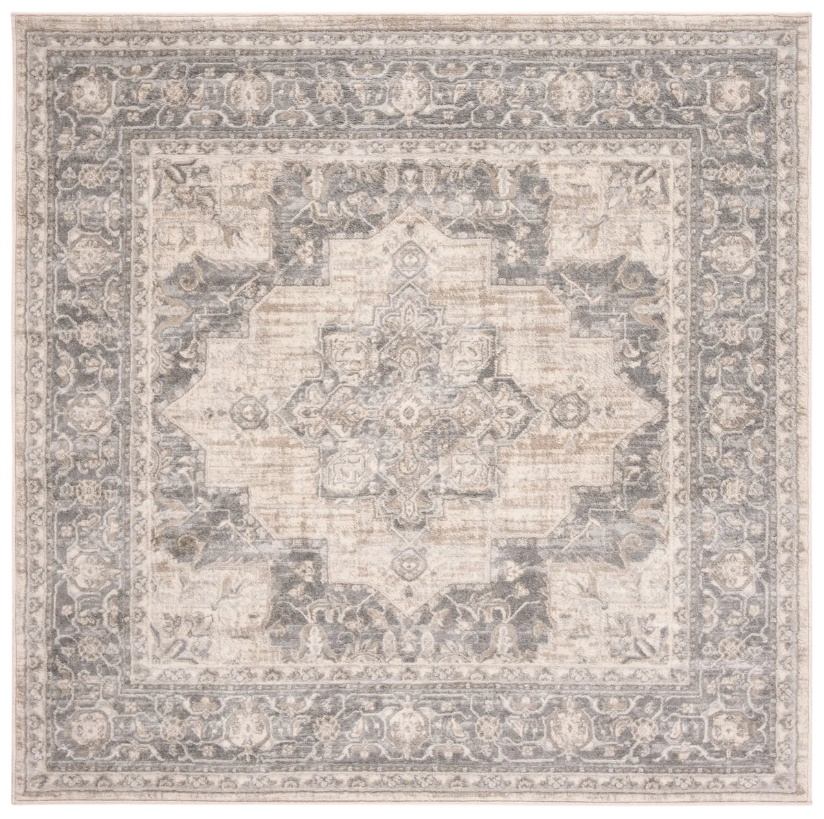 Safavieh Brentwood 5'-0" x 5'-0" Rug in Cream / Grey