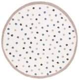 Safavieh Calico Shag 5'-3" x 5'-3" Rug in Ivory / Taupe