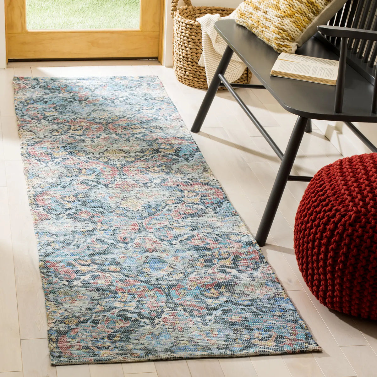 Safavieh Saffron 2'-3" x 6'-0" Rug in Coral / Aqua