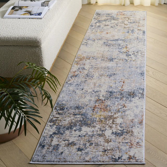 Safavieh Scarlett 400 2'-0" x 8'-0" Rug in Blue / Ivory Rust