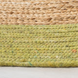 Safavieh Braided 5'-0" x 5'-0" Rug in Green / Natural