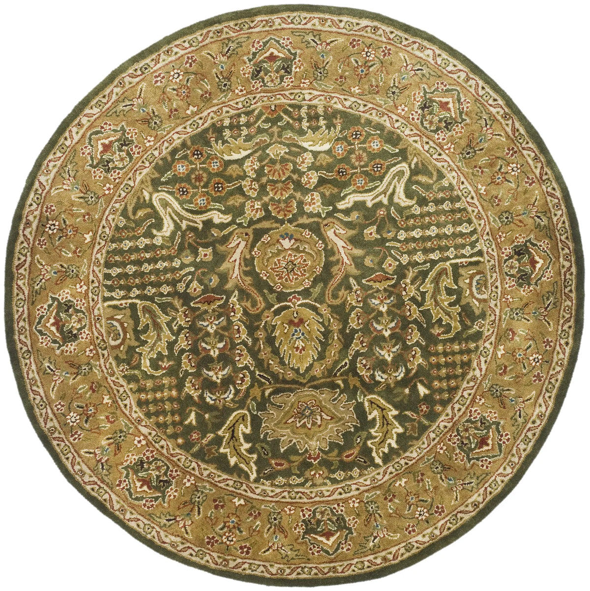 Safavieh Classic 6'-0" x 6'-0" Rug in Light Green / Gold