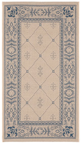 Safavieh Courtyard 2'-0" x 3'-7" Rug in Natural / Blue