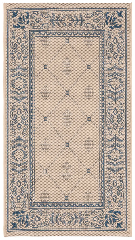 Safavieh Courtyard 2'-0" x 3'-7" Rug in Natural / Blue