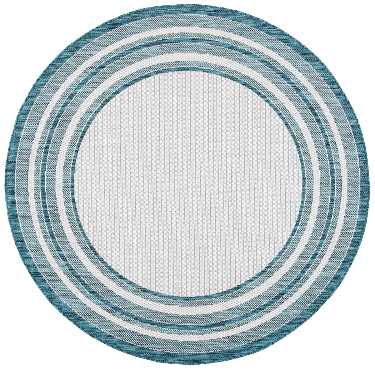 Safavieh Courtyard 10'-0" x 10'-0" Rug in Ivory / Teal