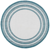Safavieh Courtyard 10'-0" x 10'-0" Rug in Ivory / Teal