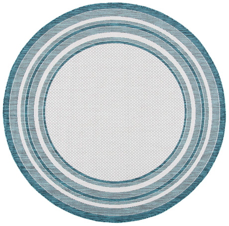 Safavieh Courtyard 10'-0" x 10'-0" Rug in Ivory / Teal