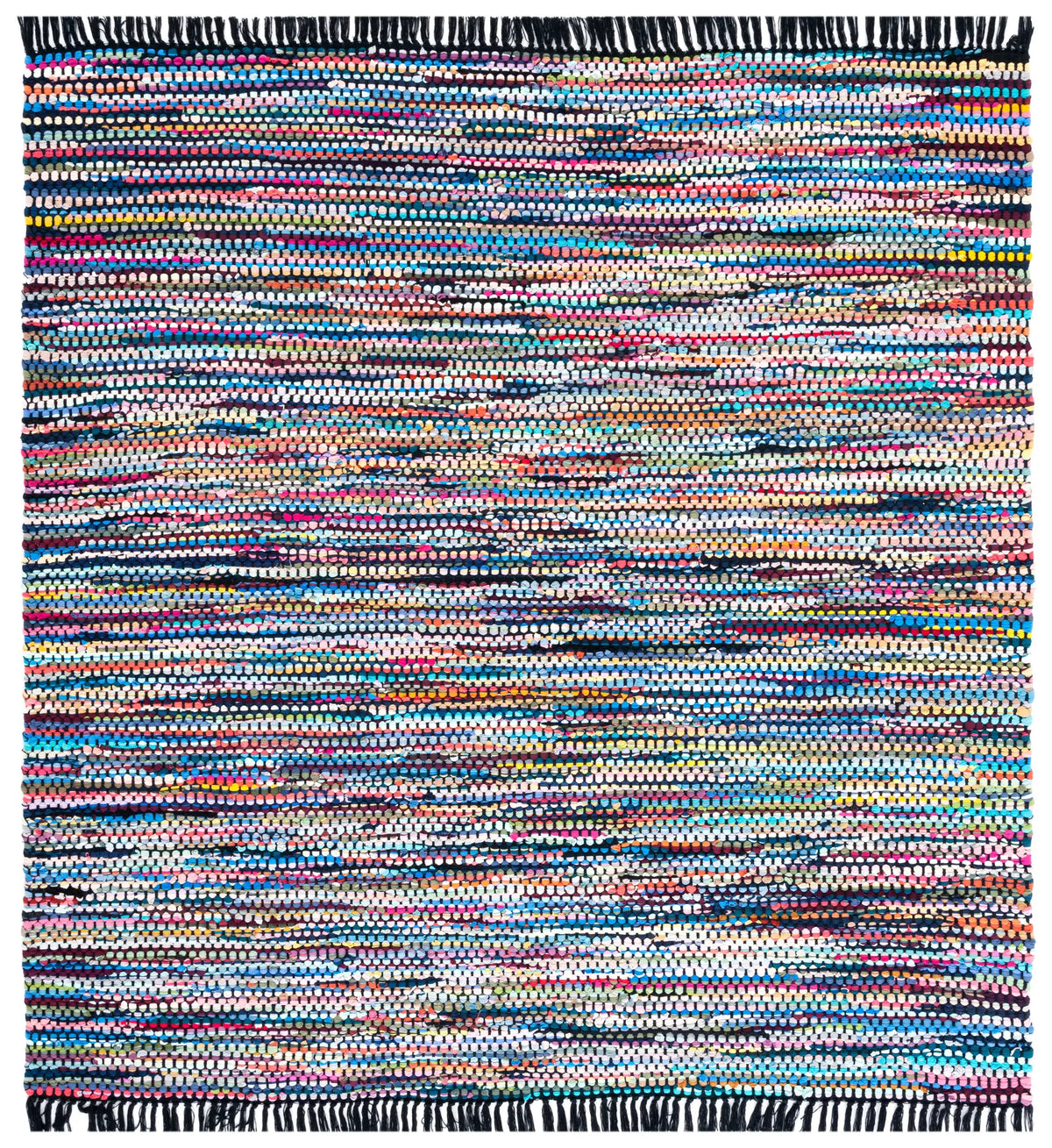Safavieh Montauk 6'-0" x 6'-0" Rug in Black / Pink