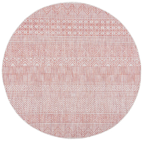 Safavieh Courtyard 6'-7" x 6'-7" Rug in Beige / Rust