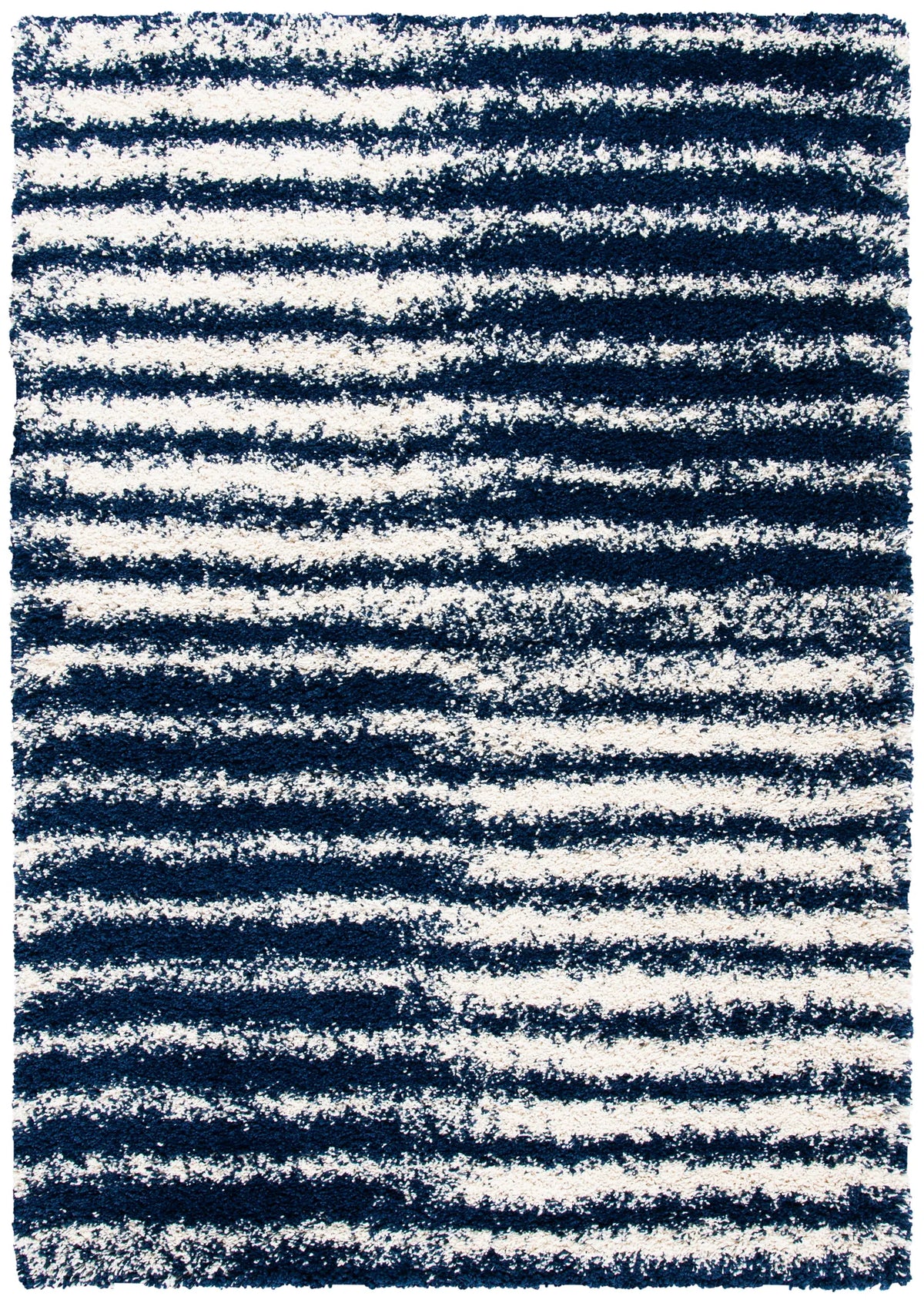 Safavieh Hudson Shag 4'-0" x 6'-0" Rug in Navy / Ivory