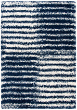 Safavieh Hudson Shag 4'-0" x 6'-0" Rug in Navy / Ivory