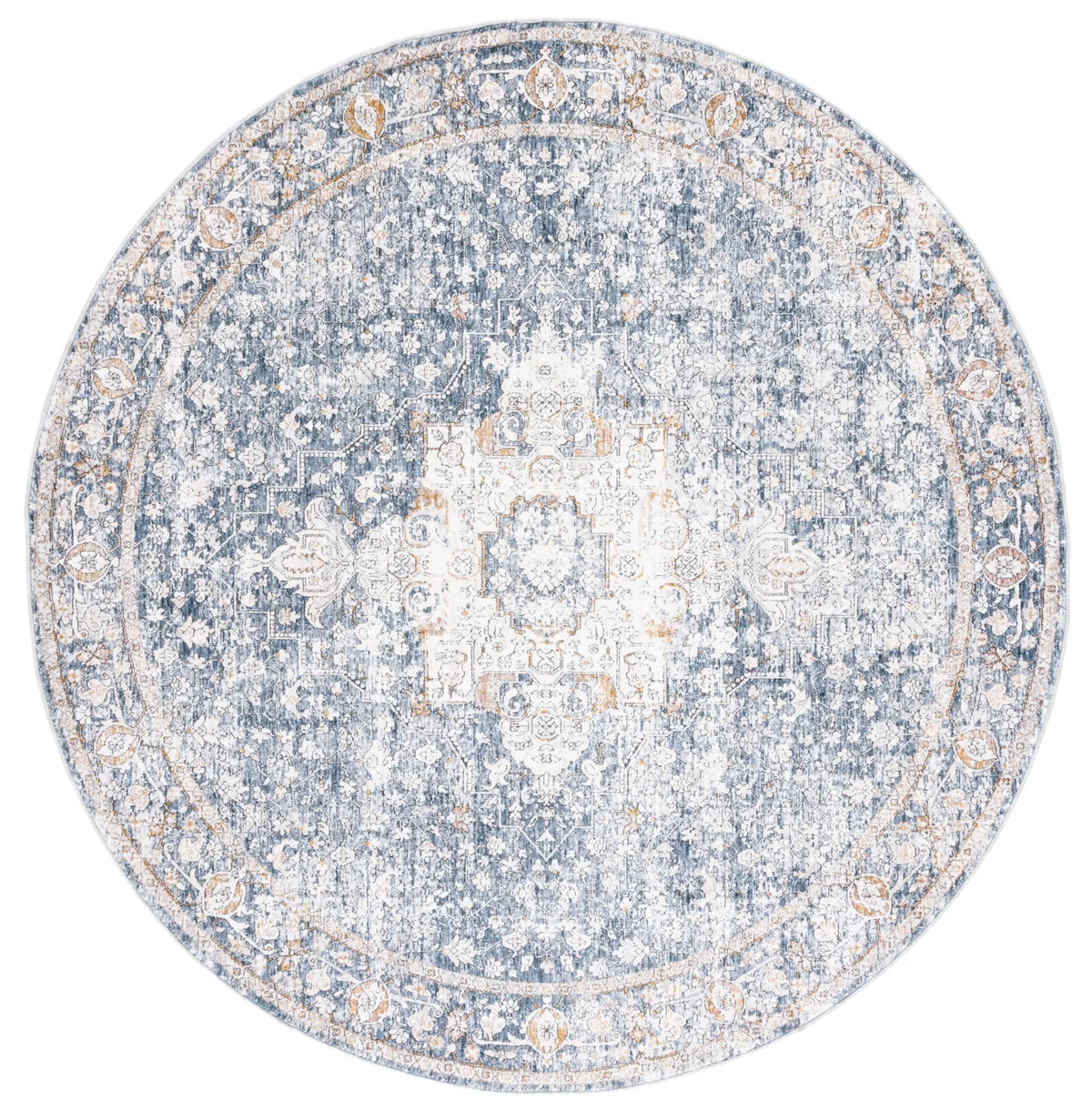 Safavieh Moondust 600 6'-0" x 6'-0" Rug in Ivory / Blue