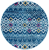 Safavieh Amsterdam 5'-1" x 5'-1" Rug in Navy / Turquoise