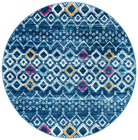 Safavieh Amsterdam 5'-1" x 5'-1" Rug in Navy / Turquoise