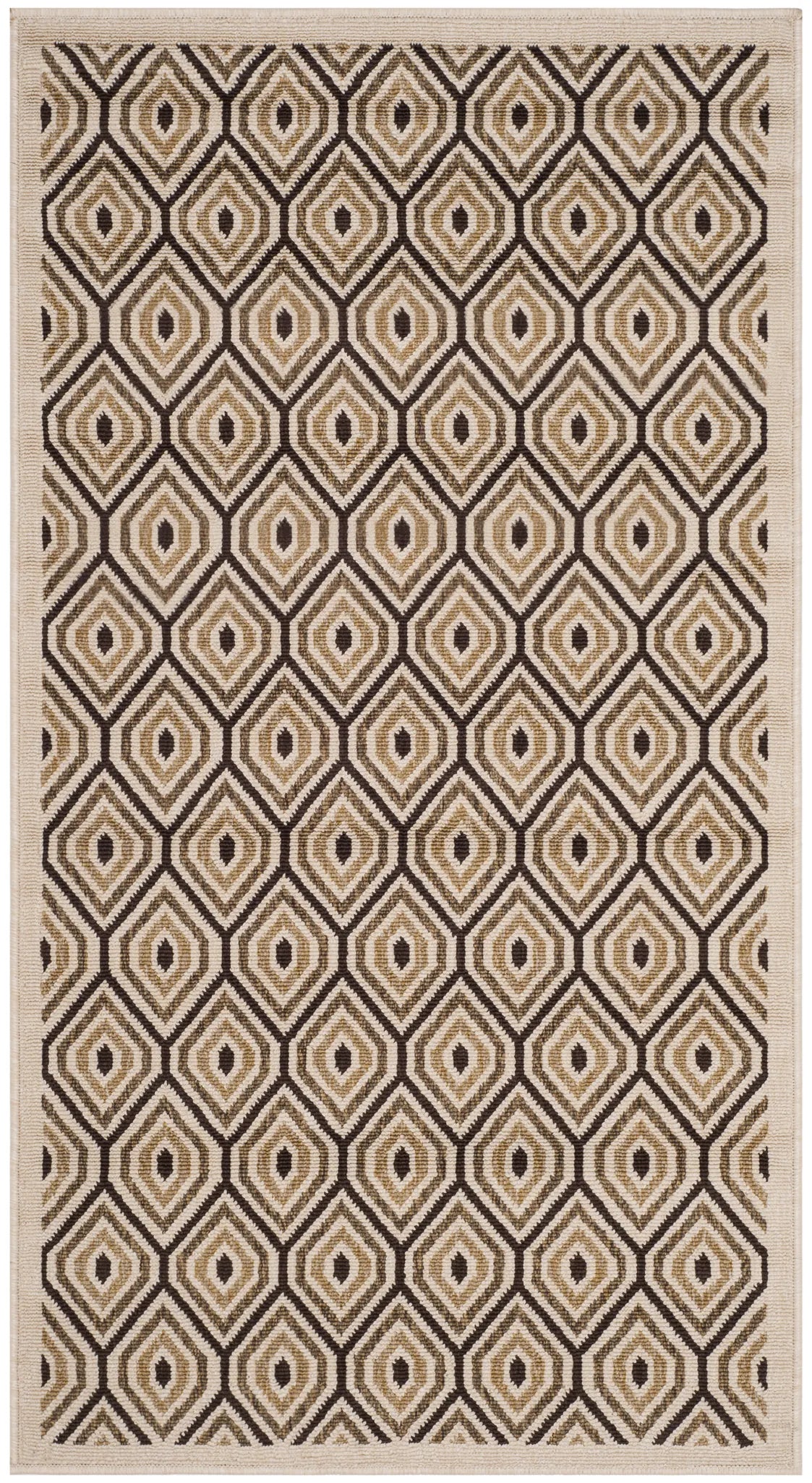 Safavieh Veranda 2'-7" x 5'-0" Rug in Cream / Chocolate