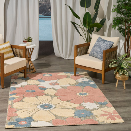Nourison Aloha ALH42 Machine Made Rose Rug