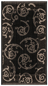 Safavieh Courtyard 2'-0" x 3'-7" Rug in Black / Sand