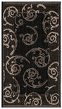 Safavieh Courtyard 2'-0" x 3'-7" Rug in Black / Sand