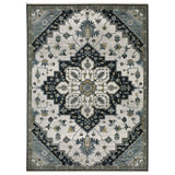 Oriental Weavers Sphinx KEIRA KEI04 Blue Medallion Rugs - main flat