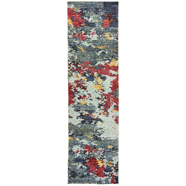 Oriental Weavers Sphinx Evolution 8036C Blue/Red Rugs - runner