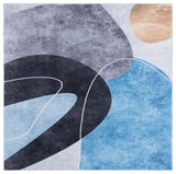 Safavieh Tacoma 6'-0" x 6'-0" Rug in Dark Grey / Turquoise