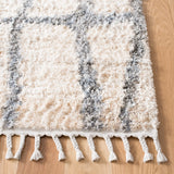 Safavieh Berber Fringe Shag 5'-3" x 7'-6" Rug in Cream / Grey