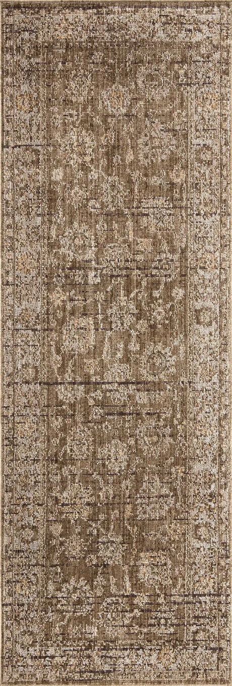 Loloi Priscilla PRL-01 Bark / Ivory Rug - runner flat