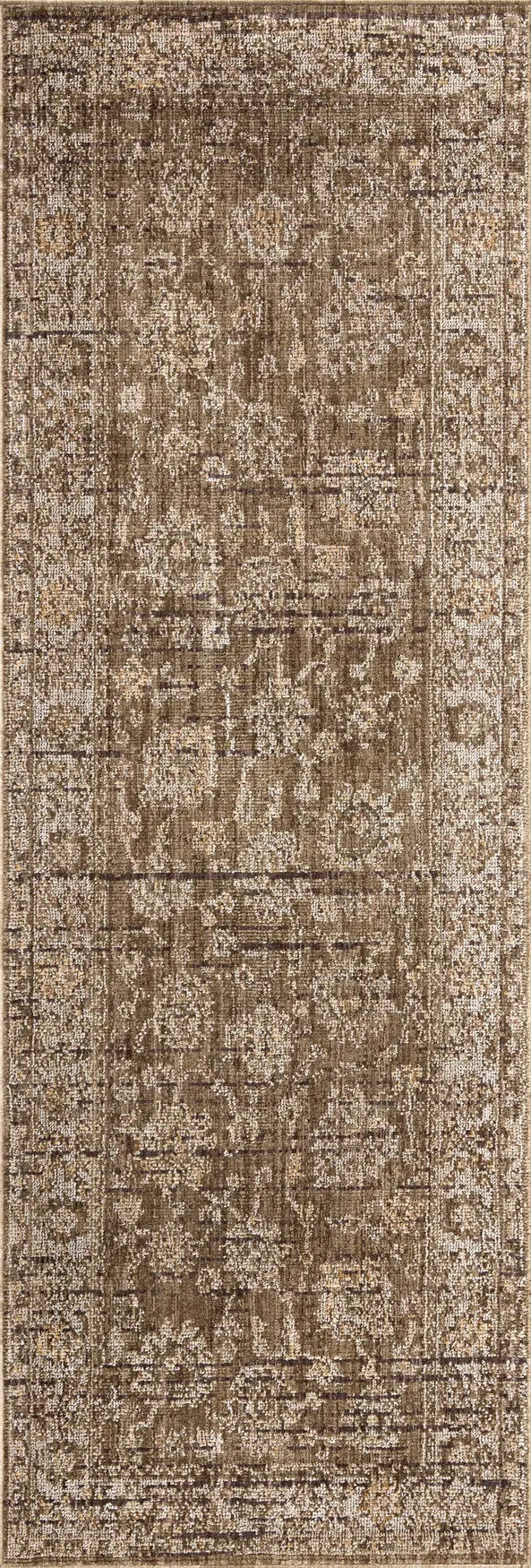 Loloi Priscilla PRL-01 Bark / Ivory Rug - runner flat