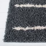 Safavieh Venus Shag 600 4'-0" x 6'-0" Rug in Dark Grey / Ivory