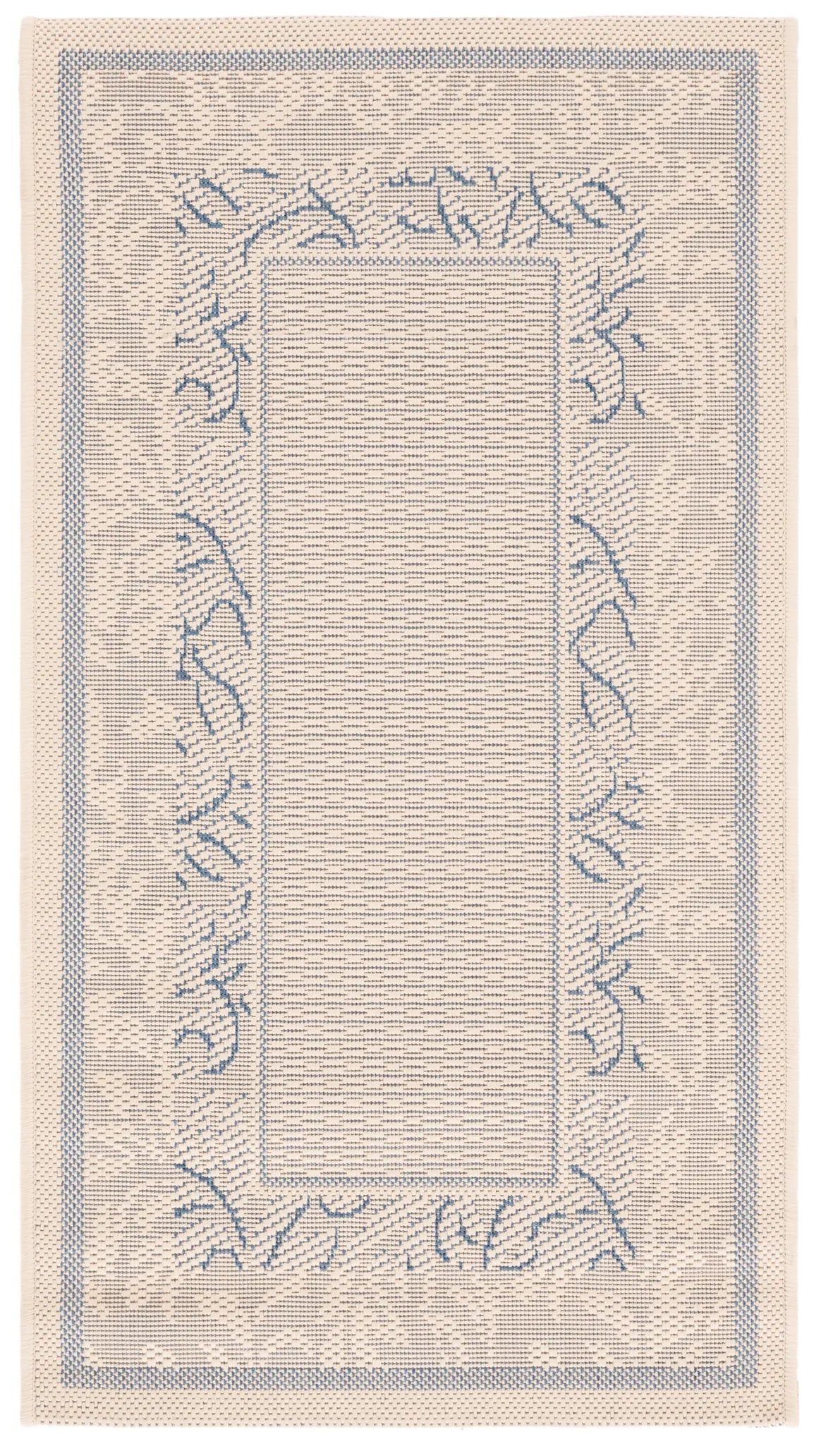 Safavieh Courtyard 2'-0" x 3'-7" Rug in Natural / Blue