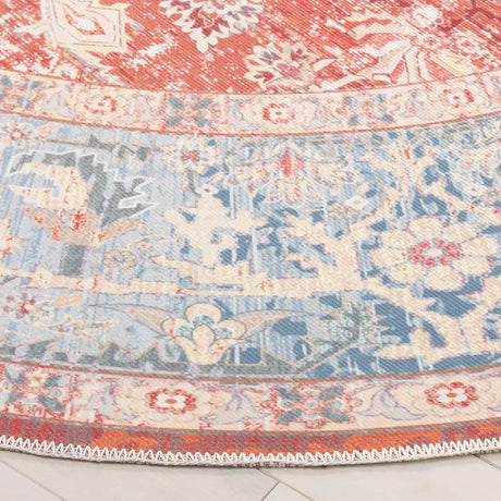 Safavieh Arizona 6'-0" x 6'-0" Rug in Light Blue / Rust