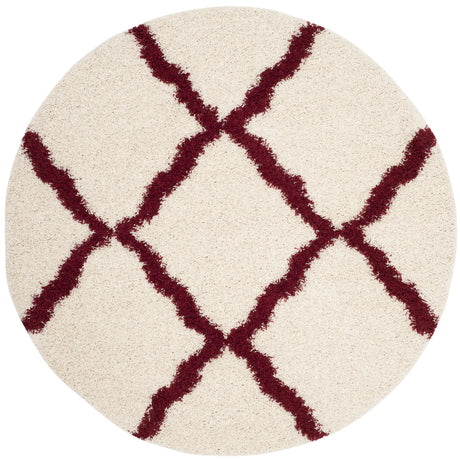 Safavieh Sgd-Dallas Shag 6'-0" x 6'-0" Rug in Ivory / Red