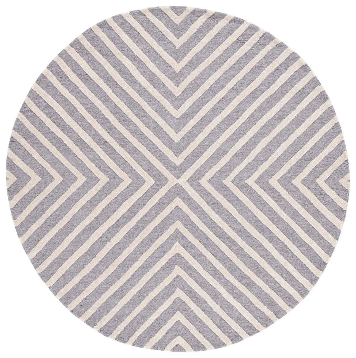 Safavieh Cambridge 6'-0" x 6'-0" Rug in Silver / Ivory
