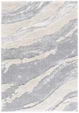 Safavieh Hi-Lo Shag 4'-0" x 6'-0" Rug in Grey / Light Beige