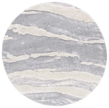 Safavieh Hi-Lo Shag 6'-7" x 6'-7" Rug in Grey / Light Beige